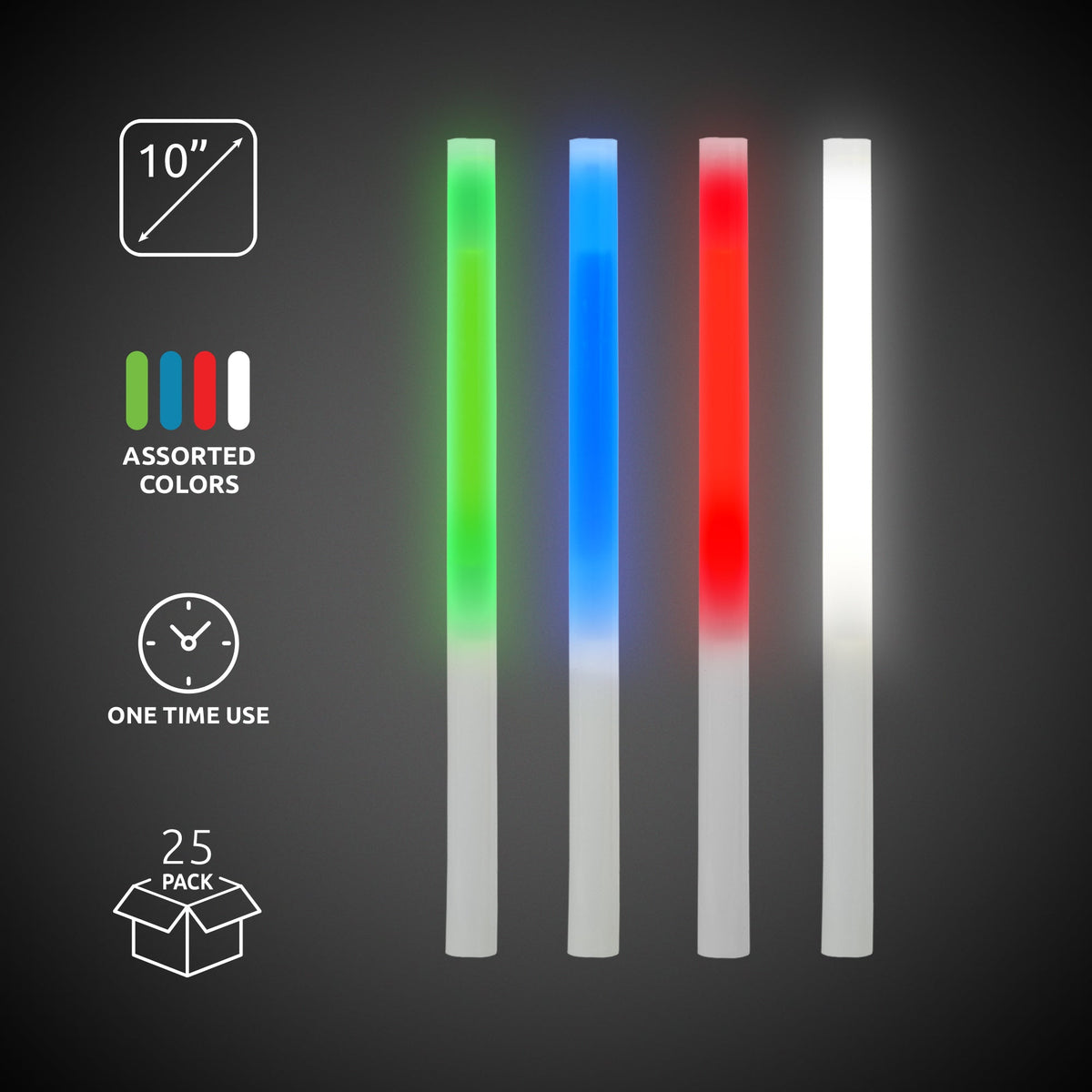 Assorted 10" Glow Sticks